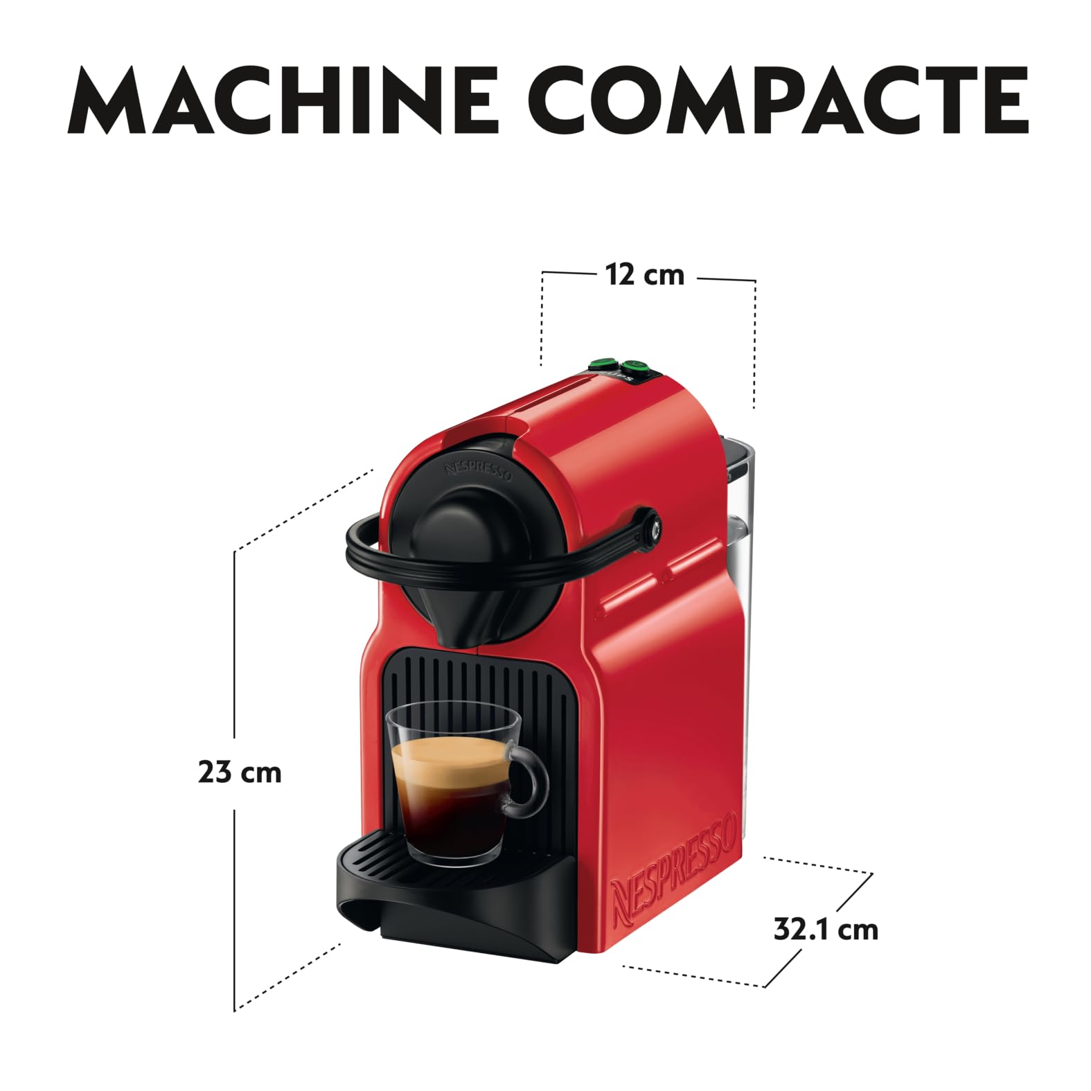 Machine à café à capsules Nespresso Inissia rouge rubis (5)